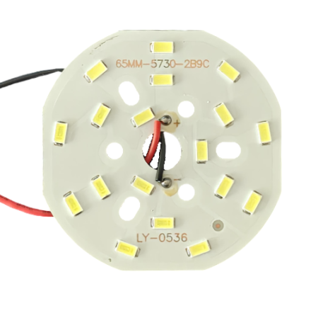 Iluminat - Modul LED circular 9W pentru plafoniera si aplica, 18 LED SMD 5730, alb rece 6000K, 27-30V DC, 300mA, 65 mm