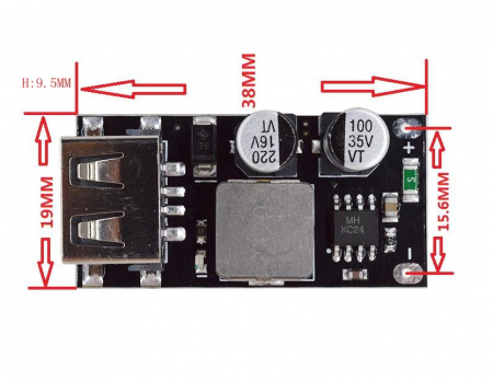 Modul pentru incarcare telefon fast-charge  QC3.0 OKY3399-9A 12-24V 1 iesire [2]