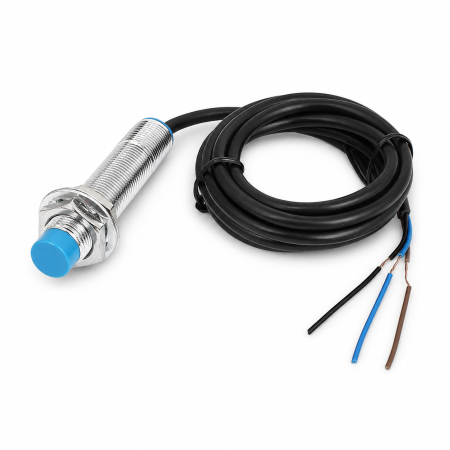 Accesorii - Senzor inductiv de proximitate NPN, distanta detectie 4 mm, alimentare 6-36V DC, filet M12, pentru detectie obiecte metalice si automatizari (LJ12A3-4-Z/BX)