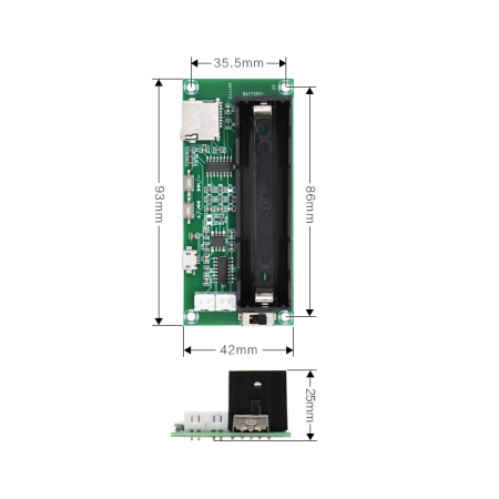 Amplificator 2x3W cu incarcare acumulator si card microSD OKY427-5 [2]