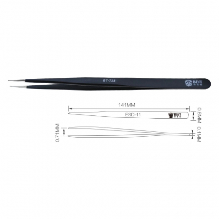 Penseta de precizie cu varf drept BST-728 [1]