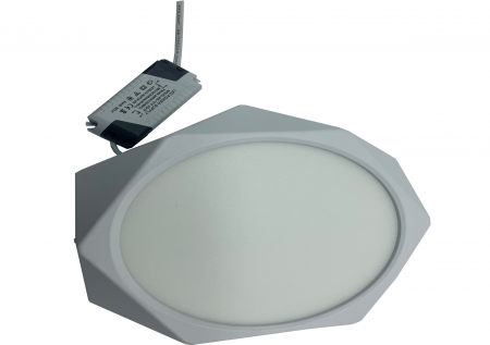 Lustre - Plafoniera LED JH-MBD-201 ALB RECE 18W Hexagonala