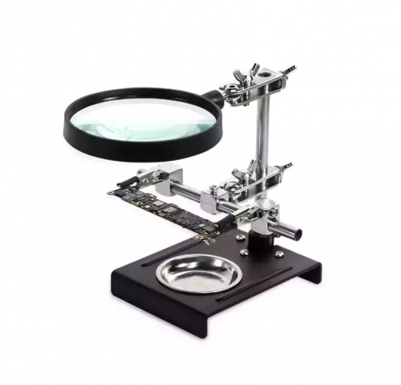 Accesorii pistoale de lipit - Lupa de birou cu clesti de prindere BST-809 TE