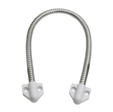 Accesorii - Protectie flexibila pentru cabluri de usa, tub inox 400 mm, montaj aparent, alb