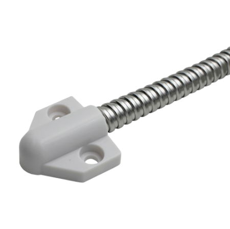 Protectie flexibila pentru cabluri de usa, tub inox 400 mm, montaj aparent, alb [1]