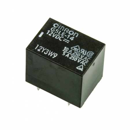 Relee - Releu electromagnetic 12VDC 10A SPDT THT G5LE-14 12VDC