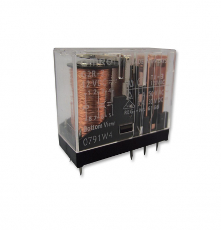 Relee - Releu electromagnetic 12VDC 5A DPDT THT G2R-2-12VDC