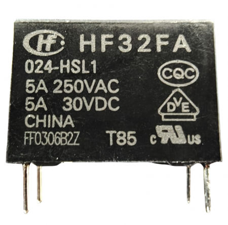Relee - Releu electromagnetic HF32FA/024-HSL1, 24V DC, 5A, SPST-NO, miniatural, montaj THT