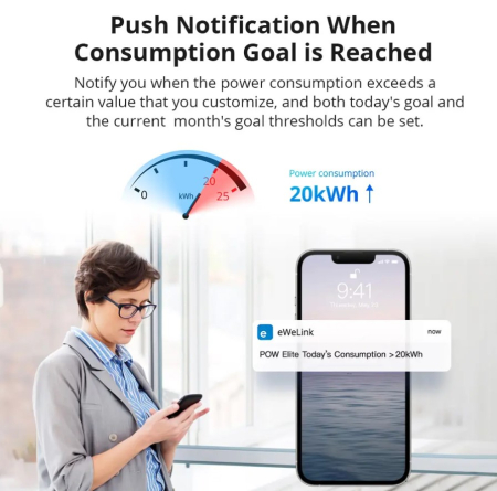 Releu inteligent WiFi Sonoff POW Elite R3 cu display LCD POWR316D [8]