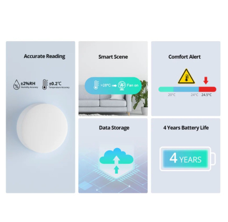 Senzor de temperatura si umiditate SONOFF Zigbee SNZB-02P [6]
