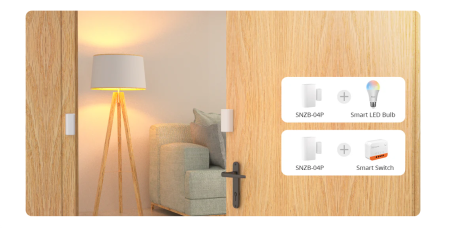 Senzor Zigbee usa/fereastra SONOFF, SNZB-04P, detectie deschidere/inchidere, tamper alert, compatibil eWeLink si hub-uri Zigbee 3.0 [9]