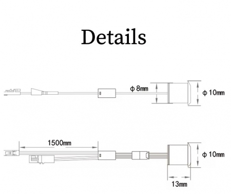Senzor pentru usa, IR, 8 mm, 6V-12V-24V DC, 5A, 5029M [4]