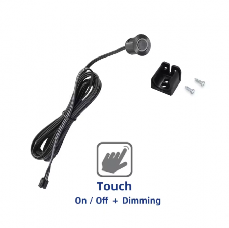 Controller dimmer touch incastrat, DC 12V-24V, 5A, negru, TD-black [1]