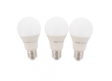 Becuri - Set 3 becuri cu LED A60 E27 12W 230V lumina rece Supreme Well LEDLC-A6012E27-BX3-WL