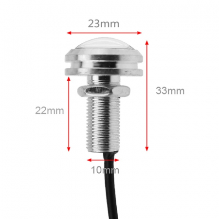 Set becuri auto cu led 23mm 2W negru [2]