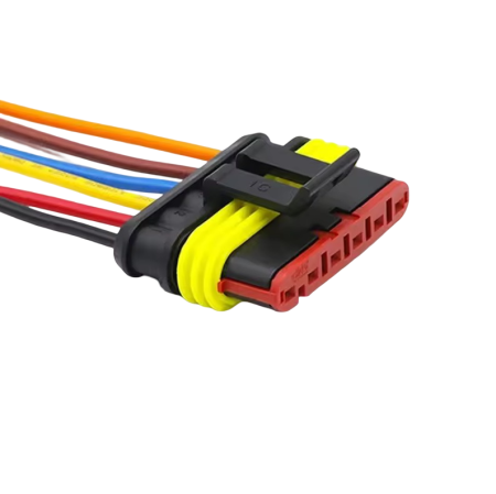 Set conector auto ermetic 6 pini, superseal, mufa tata-mama cu fire pentru instalatii electrice auto (OKN428-11-6) [1]