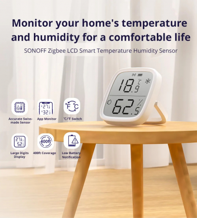 Senzor de temperatura si umiditate Sonoff Zigbee cu afisaj SNZB-02D [3]