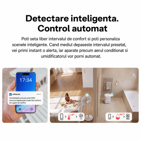Senzor temperatura si umiditate Zigbee 3.0 pentru monitorizare ambientala, punct de roua si VPD (SNZB-02B) [5]