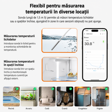 Termometru smart SONOFF cu sonda externa 1.5 m, Zigbee 3.0, ecran LCD 2.2 inch, protectie IP65, pentru lichide, frigidere si spatii inchise (SNZB-02LD) [6]
