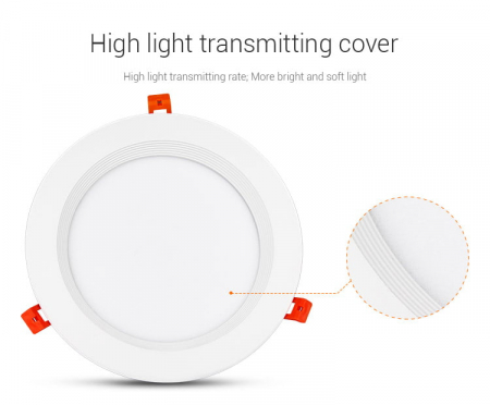 Spot LED MiBoxer FUT060, 25W, incastrat, RGB+CCT, 2000LM, 2700K-6500K, lumina ajustabila, 2.4GHz, control de la distanta 30m, AC100-240V, alb [8]