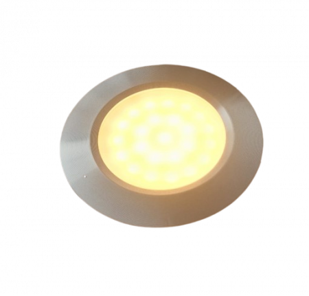 Module Led - Spot led ingropat cu fire alb cald 12V 2-2.5W rama silver mat cu atingere