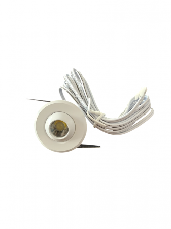 Spoturi Led - Spot orientabil led incastrat, 12V DC, 1.5W, Ø30x20mm, lumina naturala, alb, Q35-white