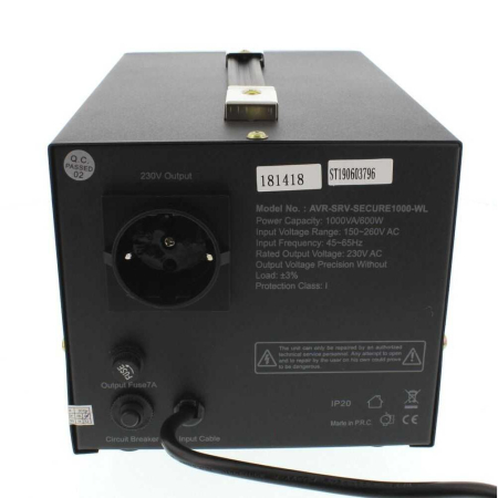 Stabilizator tensiune Well Secure 1000VA 600W cu servomotor, reconditionat [2]
