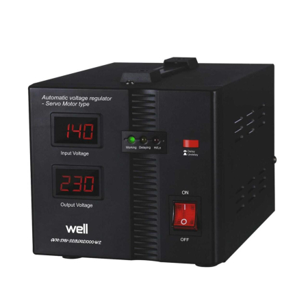 Stabilizatoare - Stabilizator tensiune Well Secure 1000VA 600W cu servomotor, reconditionat