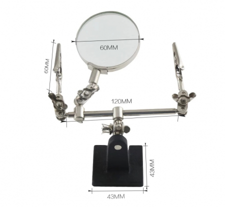 Stativ cu clesti si lupa pentru electronica BST-168Z [2]
