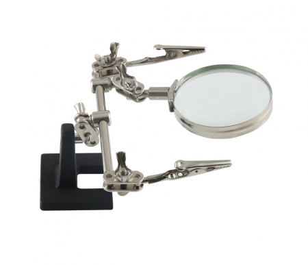 Accesorii pistoale de lipit - Stativ cu clesti si lupa pentru electronica BST-168Z