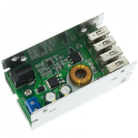 Surse miniatura pentru prototipuri - Convertor step-down de la 9V-36VDC la 4xUSB 5VDC 3.5A-6A OKYN0223-16