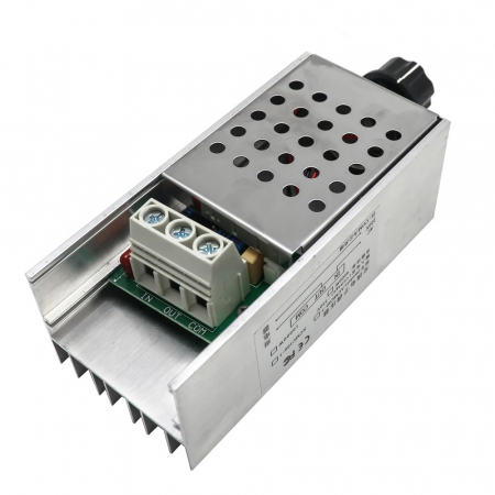 Intrerupatoare si comutatoare de circuit - Variator de tensiune, regulator tensiune cu SCR AC220V 10000W in carcasa metalica OKY3492-2A