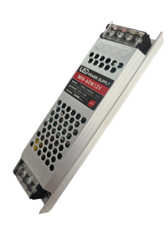 Surse alimentare - Sursa alimentare slim MN-60W12V, 12V, 5A, 60W, carcasa aluminiu, driver LED, protectii multiple, IP20