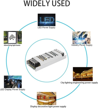 Sursa alimentare slim MN-60W12V, 12V, 5A, 60W, carcasa aluminiu, driver LED, protectii multiple, IP20 [6]