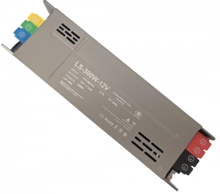 Surse alimentare - Sursa de alimentare slim pentru sisteme LED LS-300W12V, 300W, 12V DC, 25A, carcasa aluminiu, control inteligent, slow/soft start, IP20