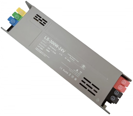 Surse alimentare - Sursa de alimentare slim pentru sisteme LED LS-300W24V, 300W, 24V DC, 12.5A, carcasa aluminiu, control inteligent, slow/soft start, IP20