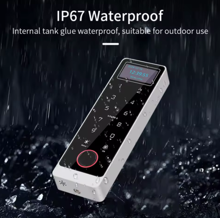 Tastatura de control acces standalone cu amprenta, EP-HD1-TUYA, RFID si PIN, WiFi Tuya, IP67, ecran OLED [2]