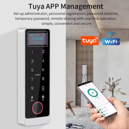 Tastatura de control acces standalone cu amprenta, EP-HD1-TUYA, RFID si PIN, WiFi Tuya, IP67, ecran OLED [3]