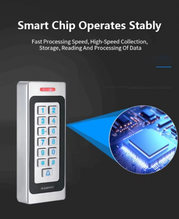 Tastatura control acces standalone EP-S701-EM, iluminata, RFID/NFC, IP67, carcasa aluminiu, card si PIN, alarma sabotaj [6]