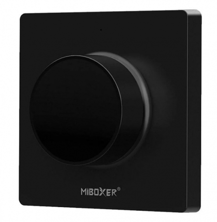 Controllere - Telecomanda de perete MiBoxer, K1-B, 2.4Ghz cu buton rotativ, dual white/monocolor, negru