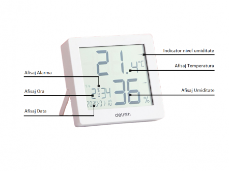 Termometru higrometru digital DELI q/ndl 84 [1]