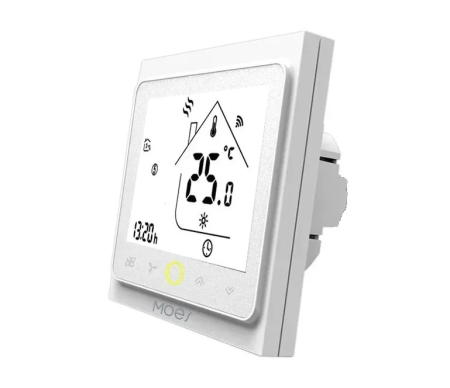 Automatizari electrice si electronice - Termostat Wi-Fi pentru cazan/centrala gaz, 6 programe zilnice, control prin aplicatie Smart Life, compatibil Alexa si Google Home, alb