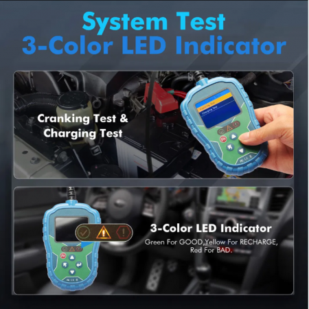 Tester de baterii auto/moto 12V/24V BA550 IN 5V-32V [2]