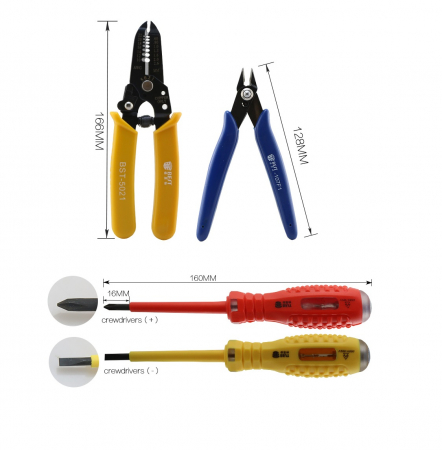 Trusa reparatie telefoane cu multimetru si letcon 16 piese BST-113 [4]