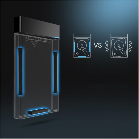 Carcasa hardisk extern HDD/SSD, Micro USB 3.0, SATA, 2.5 inch, Negru Ugreen US221 [2]