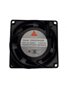 Ventilatoare - Ventilator 220VAC 0.09A 80x80x25mm metal 3000rpm max. rulment 20mc/h  SW8025HA2BAL