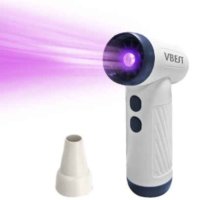 Ventilator portabil turbo cu lumina UV, suflanta 100000 RPM, baterie reincarcabila, BST-AP-03 [1]