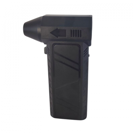 Ventilator portabil, Violent, S7, display LED, turbo fan, 130000 RPM, 5 trepte de putere, buton reglare putere 0-100, baterie 4000 mAh, negru [1]
