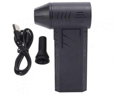 Suflanta aer portabila, Violent, ZY7400, indicator baterie, turbo fan, 130000 RPM, 4 trepte de putere, baterie 5000 mAh, negru [3]