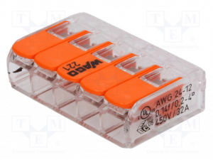 Conectori - WG221-415 - Conector rapid 5 pini,32A 450V 2.5mm, Conector cu fixare